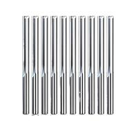 10PCS 4mm 6mm 8mm 10mm Carbide Parallel Milling Cutter Double Edged Straight Groove End Mill Router Bit For Woodworking Tools(4X4X32X55)
