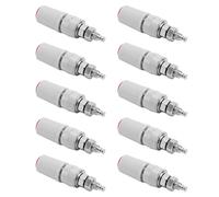 10pcs 4mm Banana Binding Post Socket M5 Copper Plated Female Electronic Equipment Supply (Red (1.0mm Thickness))