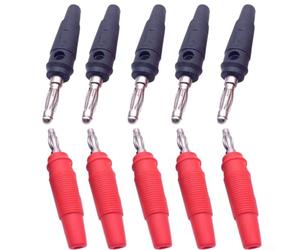 10pcs 4mm Banana Male Connector 32A Screw Type for Speaker Wire Home Theater Audio Receiver Sound Systems Lab Test