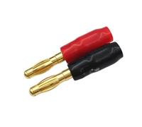 10Pcs 4mm Banana Male Gold Free Welding Soft Audio Lanterns Jack Wire Mini Connector(Black)