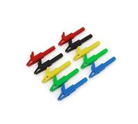 10Pcs 4mm Banana Plug to Alligator Clip Test Leads, 56mm Brass Insulated Clips for Electrical(10Pcs Yellow)