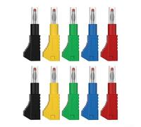 10pcs 4mm Banana Safety Retractable Stackable Solder Line Leads Connectors Providing Stable Transmission Performance And Fire Resistant Properties
