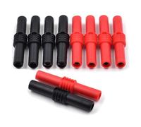 10pcs 4mm Banana Socket Female to Female Jack Extension Insulated Banana Plug Coupler Test Probe for Electrical Testing