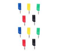 10Pcs 4mm Brass Plated Banana Plugs Speaker Cable Adapter Accessories with 5 Colors for Various Electrical Tests