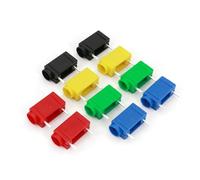 10Pcs 4mm Female Socket Right Angle PCB Insulated Jack Connector BIANMTSW(Mixed Colors)