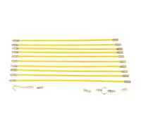 10pcs 4mm Fiberglass Running Wire Cable Electric Fish Tape Pull & Slide Set