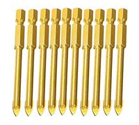 10Pcs 4mm Tungsten Tile Drill Bit Set Carbide Drill Bit Glass Ceramic Flat Spear Head Drill Bit