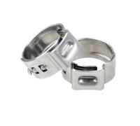 10Pcs 5.3-31mm Hose Clamp Assortment Kit Fixed Pipe Clip 304 Stainless Steel Single Ear Stepless Hoop Fuel Tube Water(9.6-11.3mm)