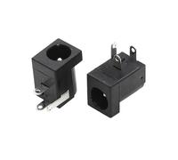 10pcs 5.5x2.1mm DC-005 Black DC Power Socket Connectors Supply Barrel-Type Right Angle PCB Mount
