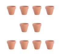 10Pcs 5.5x5cm Small Mini Terracotta Pots with Drainage Holes, Chocolate Clay Planters for Succulents, Cactus, Herbs, Crafts, Wedding Favors, Home Decor