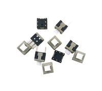 10PCS 5.8 * 5.8MM flat head self-locking key switch double row six-pin vertical non-locking self-resetting white handle with 6 pins(Lock Switch x10PCS)