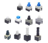 10PCS 5.8x5.8 7x7 8x8 8.5x8.5mm Non-Self-Locking/Self-Locking Switch/Button Switches(Green,Self-Locking)