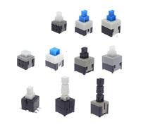 10PCS 5.8x5.8 7x7 8x8 8.5x8.5mm Non-Self-Locking/Self-Locking Switch/UNlock Push 6 Pin Tactile Power Button Switches IDGTTLDF(8.5X8.5mm Extra High,Self-Locking)