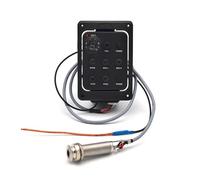 10Pcs 5-Band Preamp EQ With Tuner Pickup For Acoustic Guitar With Soft Piezo Black