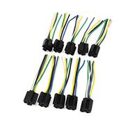 10Pcs 5 Terminals Relay Socket Cable Wiring Harness Connector for Auto Car