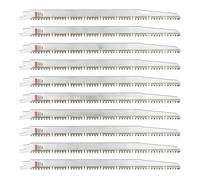 10pcs 5 TPI Wood Pruning Reciprocating Saw Blades, CR-v Flame Ground Tree Trimming Cutter Blades 300x1.3mm