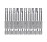 10Pcs 50mm 1 / 4inch Hexagonal Shank Blossom Head Screw Driver Bit Set Security Star Screwdriver Set Tool Bits