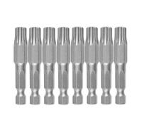 10Pcs 50mm 1 / 4inch Hexagonal Shank Blossom Head Screw Driver Bit Set Security Star Screwdriver Set Tool Bits