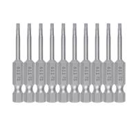 10Pcs 50mm 1 / 4inch Hexagonal Shank Blossom Head Screw Driver Bit Set Security Star Screwdriver Set Tool Furniture Assembly Screwdriver