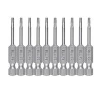 10Pcs 50mm Blossom Head Screwdriver Bit Set 1/4inch Hexagonal Security Drill Tool Hardened Star