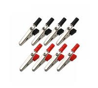 10pcs 50mm Plastic Handle Test Probes with Alligator Clips, Battery Connector Sockets for Electrical(5pcs Red 5pcs A)