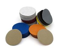 10pcs 50mm Sanding Discs Pads 2 inch Dry or Wet Sandpaper Pads Hook and Loop Sanding Disk Abrasive Polish Pad Plate 60 Grits