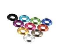 10pcs-50pcs Colorful Aluminum Cup Head Washers for Button Screws - M2, M2.5, M3, M4, M5, M6, M8 Sizes(M3 10pcs,Pink)