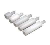 10pcs-50pcs/lot White black Nylon standoff M2 m2.5 M3 M4*L+6 male to female nylon plastic spacer(White colour,X7MM(L)_M4 M-F 20PCS)