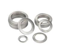 10pcs/50pcs M2.5 M3 M4 M5 M6 M8 M10 M12 M14 M16 304 Stainless Steel Gasket Disc Spring Serrated Lock Washer(50pcs M5)