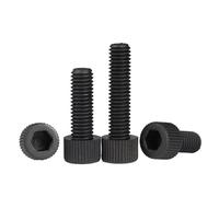 10pcs~50pcs M3 M4 M5 M6 M8 DIN912 Black/White Nylon Hexagon Hex Socket Head Screw Cup Head Plastic Bolt For Insulation Use(Black,15MM_M8 (10PCS))
