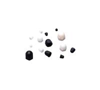 10pcs/50pcs M3 M4 M5 M6 M8 M10 M12 Black and white plastic nuts with nylon cover hexagon nuts(WHITE,M5 50pcs)