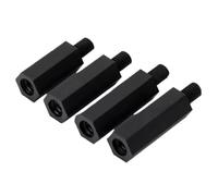 10pcs-50pcs Male to Female nylon standoff M2-M4 Nylon Spacer Column Plastic Spacing Screws(Black colour,18MM_M4 20PCS)