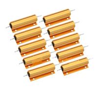 10PCS 50W 100W Wirewound Resistor RX24 Aluminum Power Metal Shell Case Resistance 0.01R~100K 1 1.5 6 8 10 20 200 500 1K 10K Ohm(50W-12 Ohm)