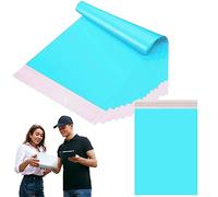 10pcs 50x70cm Blue Vintage Postage Bags - Large Self Seal Poly Postal Mailing Bags for Clothes & Parcels