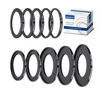 10Pcs 58mm Filter Ring Adapter Set,Filter Metal Stepping Rings for All Brands UV ND CPL 58-40.5mm,58-46mm,58-49mm,58-52mm,58-55mm,58-62mm,58-67mm,58-72mm,58-77mm,58-82mm