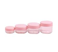 10pcs 5g-20g Make Up Jar Cosmetic Sample Empty Container Small Refillable Bottles Plastic Round Lid Eyeshadow Cream Travel Pot For Lotion Shampoo(Pink,5g)