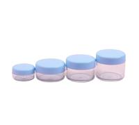 10pcs 5g-20g Make Up Jar Cosmetic Sample Empty Container Small Refillable Bottles Plastic Round Lid Eyeshadow Cream Travel Pot For Lotion Shampoo(Blue,5g)