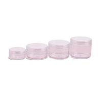 10pcs 5g-20g Make Up Jar Cosmetic Sample Empty Container Small Refillable Bottles Plastic Round Lid Eyeshadow Cream Travel Pot For Lotion Shampoo(Transparent,5g)