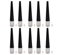 10Pcs 5ML Empty Clear Plastic Eyeliner Tube Container Mascara Bottles Makeup Eyelashes Tube Eyeliner Vials with Black Lid Eyelash Growth Oil Storage Holder Eye Gloss Liquid Tube