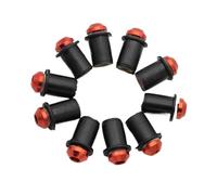 10PCS 5mm 0 20in Universal Motorcycle Windscreen Windshield Bolt Screw Compatible With Various Models Available In Black Red Silver Gray Orange Green(Red)