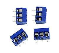 10pcs 5mm KF-301 PCB Mount Block Screw Terminal NF Connector 5.0mm Terminal Blocks Connectors (3P-blue)
