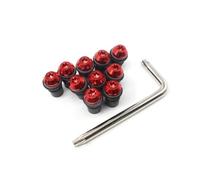 10PCS 5MM Universal Motorcycle Bolts Screws Kit Windscreen Windshield For Suzuki GSX1300R For Hayabusa GSF1250(Rosso)