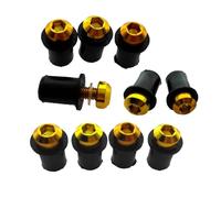 10PCS 5mm Windscreen Windshield Bolt Screw Kit For Y&amaha For YZF R1 R6 R3 R25 XJ6 FJR1300 XT600(Gold)
