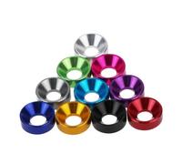 10pcs/5pcs M2 M2.5 M3 M4 M5 M6 M8 Aluminum Cnc Washer Colourful Anodized Countersunk Head Bolt Washers Gasket(M5 10pcs,Pink)
