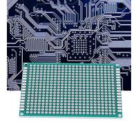 10pcs 5x7cm Double Side Prototype PCB Tinned Circuit Board Breadboard-, Stable Performance, Resistant, 1.6mm Thickness, 2.54mm Pitch, 432 Holes, Easy Soldering with