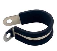 10Pcs 6-45MM Stainless Steel Rubber Lined P Clips - Durable Cable Mounting Hose Pipe Clamps(16mm)