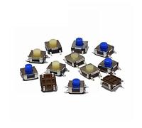 10pcs 6 * 6 * 3.1/3.4/4.3/5mm 4Pin SMD Waterproof Silicone Tact Switch Micro Push Button Tactile Switch electronic switch (Color : Beige, Size : 6X6X5MM-WRAP THE FEET)
