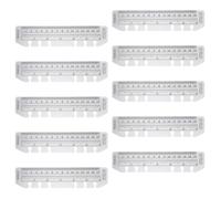 10Pcs 6-Hole Binder Notebook for Students Measuring Tool Set Clear Plastics Page Marker Pouch Pagefinder Measuring Rulers Page Marker Divider Ruler
