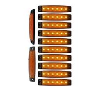10Pcs 6 Led Orange Side Marker Lights Position 12V Smd For Truck Trailer Lorry Cab