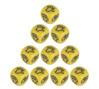 10Pcs 6 Sided Acrylic Dices 20mm Rock Paper Scissor Game Finger Guessing Drinking Party Toy Safe for Kids